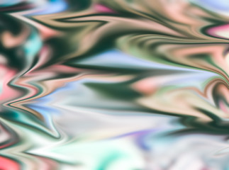 Colorful illusion and waving holographic background.