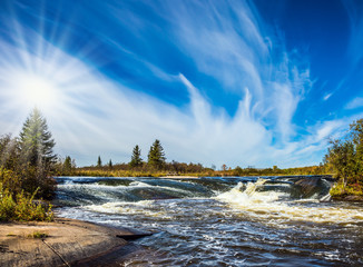 weak northern autumn sun