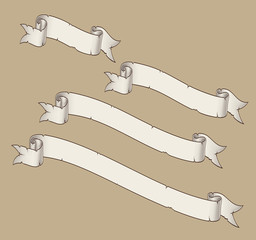 Wall Mural - Papyrus Scroll Curved Diagonal Four Sizes 1