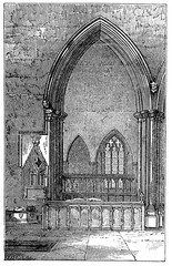 Wall Mural - victorian engraving of a gothic arch