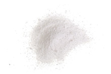 Washing Powder Isolated On White Background. Top View. Flat Lay