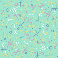 Wall Mural - vector abstract geometric pattern. trendy revivalist modern style from the 80's and 90's
