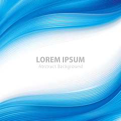 Leinwandbilder - Abstract blue mesh wave wallpaper background.