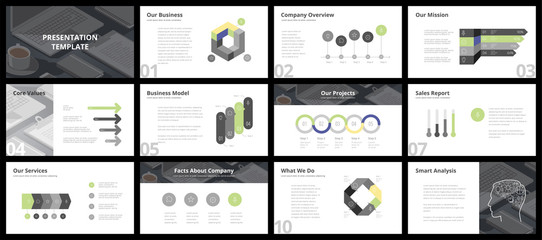 Wall Mural - business presentation templates