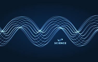 Spiral. Connection Structure. Abstract grid design. 3d vector Illustration for science, technology.