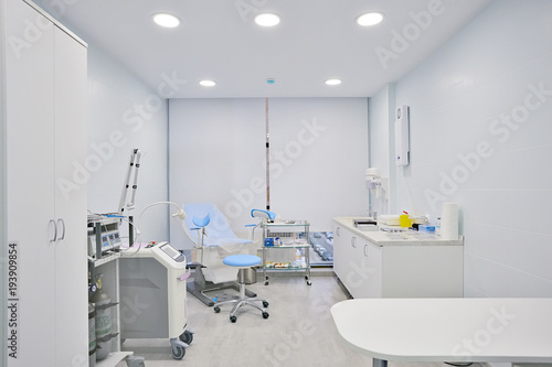 Modern Medical Clinic Bright Blurred Background Corridor