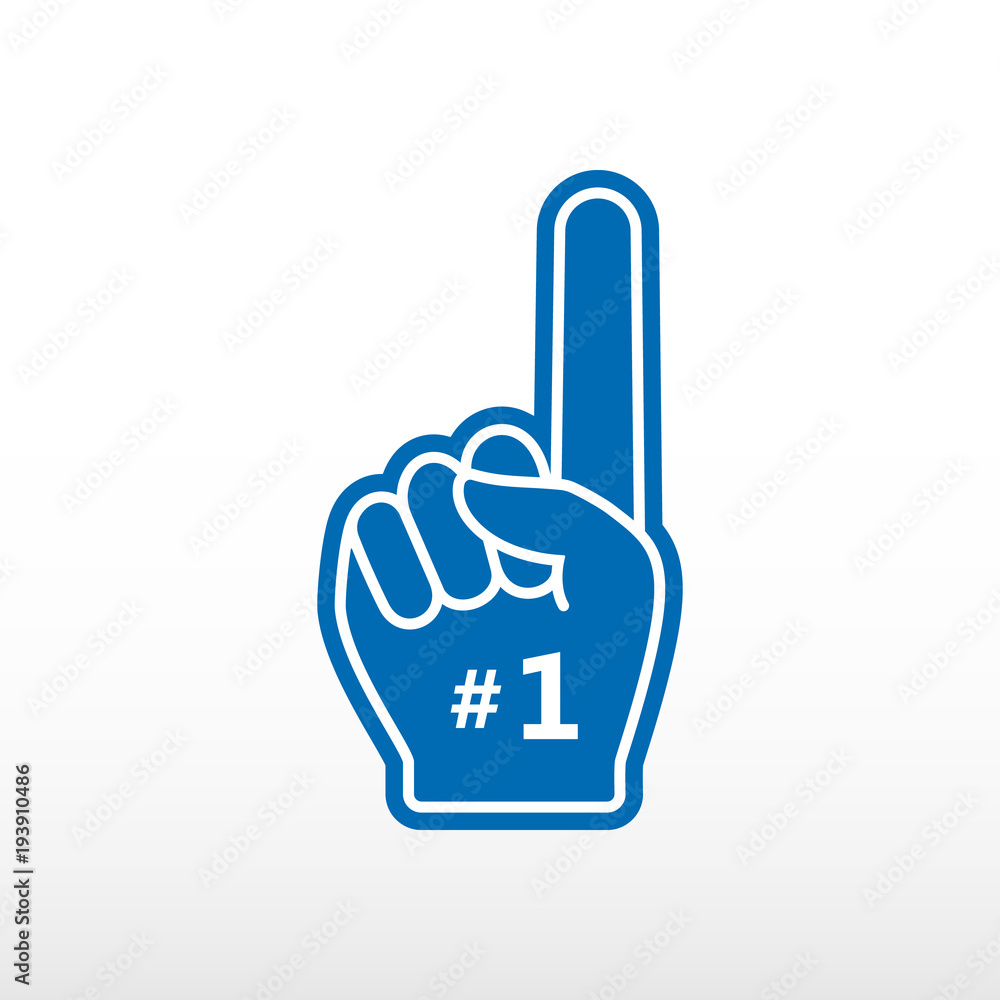 Number One Hand Clipart