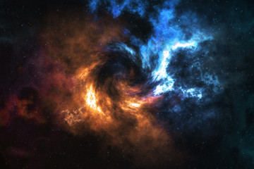 high definition star field, colorful night sky space. nebula and galaxies in space. astronomy concep