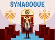 Jewish Synagogue Cartoon Background