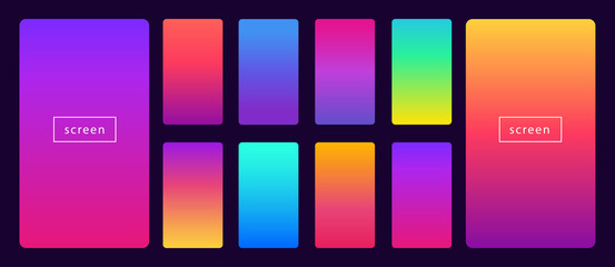 Wall Mural - soft color background on dark. modern screen vector design for mobile app. soft color abstract gradi