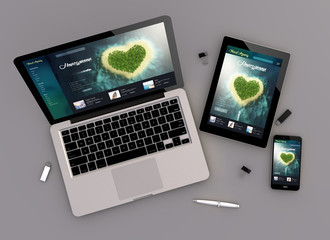 Wall Mural - responsive design travel honeymoon wbesite zenith view