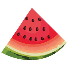 Poster - fresh watermelon sliced fruit icon vector illustration design