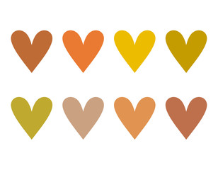 Wall Mural - Hearts icons collection