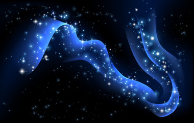 Wall Mural - abstract magic light stars background