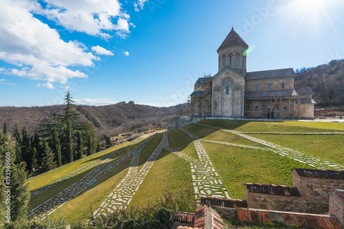 Fotografie, Obraz Saint Nino Bodbe Monastery is a Georgian Orthodox monastic complex and the seat of the Bishops of Bodbe near Sighnaghi, Georgia
