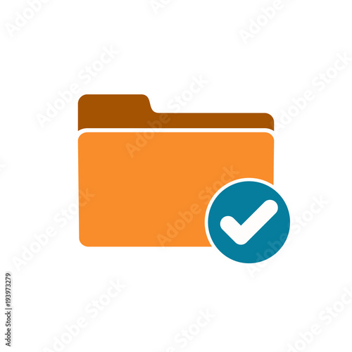 Fotografía Accept check folder good ready valid verify icon