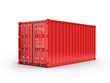 © kv_san - Red cargo shipping container without inscription on white background 3d