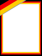 Wall Mural - German abstract flag frame with empty space for text vector design template.