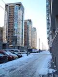 Fototapeta  - view of residential buildings at a large angle