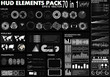 © SergeyBitos - HUD Elements Pack. 70 Elements. Sci Fi Futuristic User Interface. Menu Button. Vector Illustration, HUD interface, infographics, circular Ui set, graphic sensor of the future, sci fi elements pack.