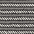 © Samolevsky - Hand drawn style seamless pattern. Abstract geometric tiling background in black and white. Vector doodle line lattice