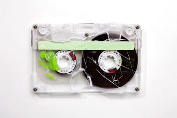 Magnetic tape cassette for audio music recording