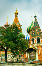 Saint Basil Cathedral In Moscow, Russia