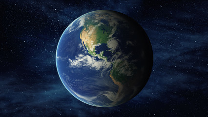Wall Mural - earth, star and galaxy. elements of this image furnished by nasa