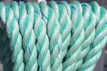 green rope on a boat during whale watching at Andenes at the Lofoten Islands in Norway