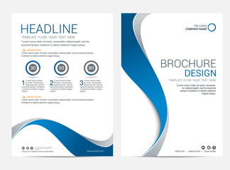 Wall Mural - brochure template flyer design vector background