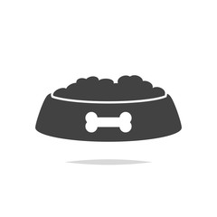 Wall Mural - dog food in bowl icon vector isolated