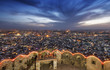 Jaipur city view from the fort at sunset, India