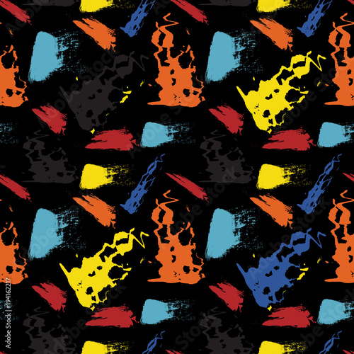 Seamless repeating pattern of brush strokes