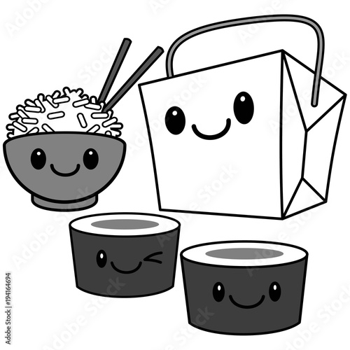 Kawaii Chinese Food Illustration A Vector Cartoon Illustration Of Some Cute Kawaii Chinese Food Buy This Stock Vector And Explore Similar Vectors At Adobe Stock Adobe Stock