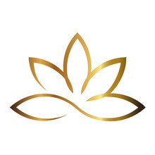 Lotus Gold Flower Logo