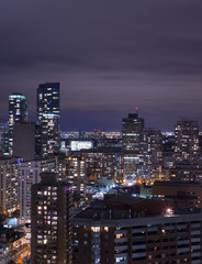 Wall Mural - Night view of downtown Toronto, Ontario, Canada. 