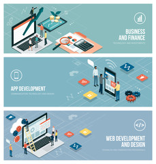 Wall Mural - technology and business
