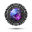 © belokrylowa - Realistic camera lens with reflections vector