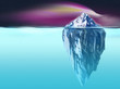 Synergia - grafika góry lodowej nocą
