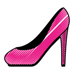 high heel shoe icon vector illustration design