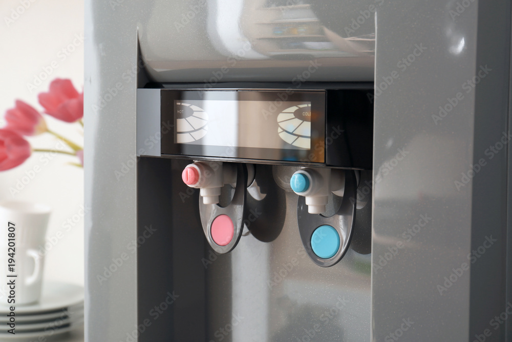 Modern water cooler, closeup
