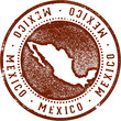 Vintage Mexico Country Travel Stamp