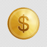 Fototapeta  - Gold dollar coin