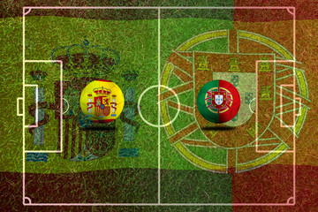 Football Cup competition between the national Span and national Portuguese.