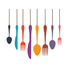 Canvas Print - cutlery utensils design