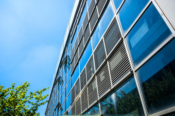 Poster - exterior of a modern small office building