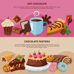 Poster - Chocolate Pastries Flat Banners