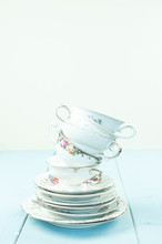 Porcelain Teacups Stack