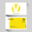 Letter V logo corporate business card