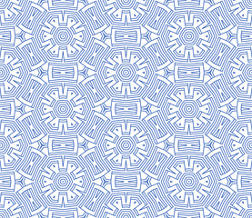 Poster - Seamless Colorful Retro Pattern Background